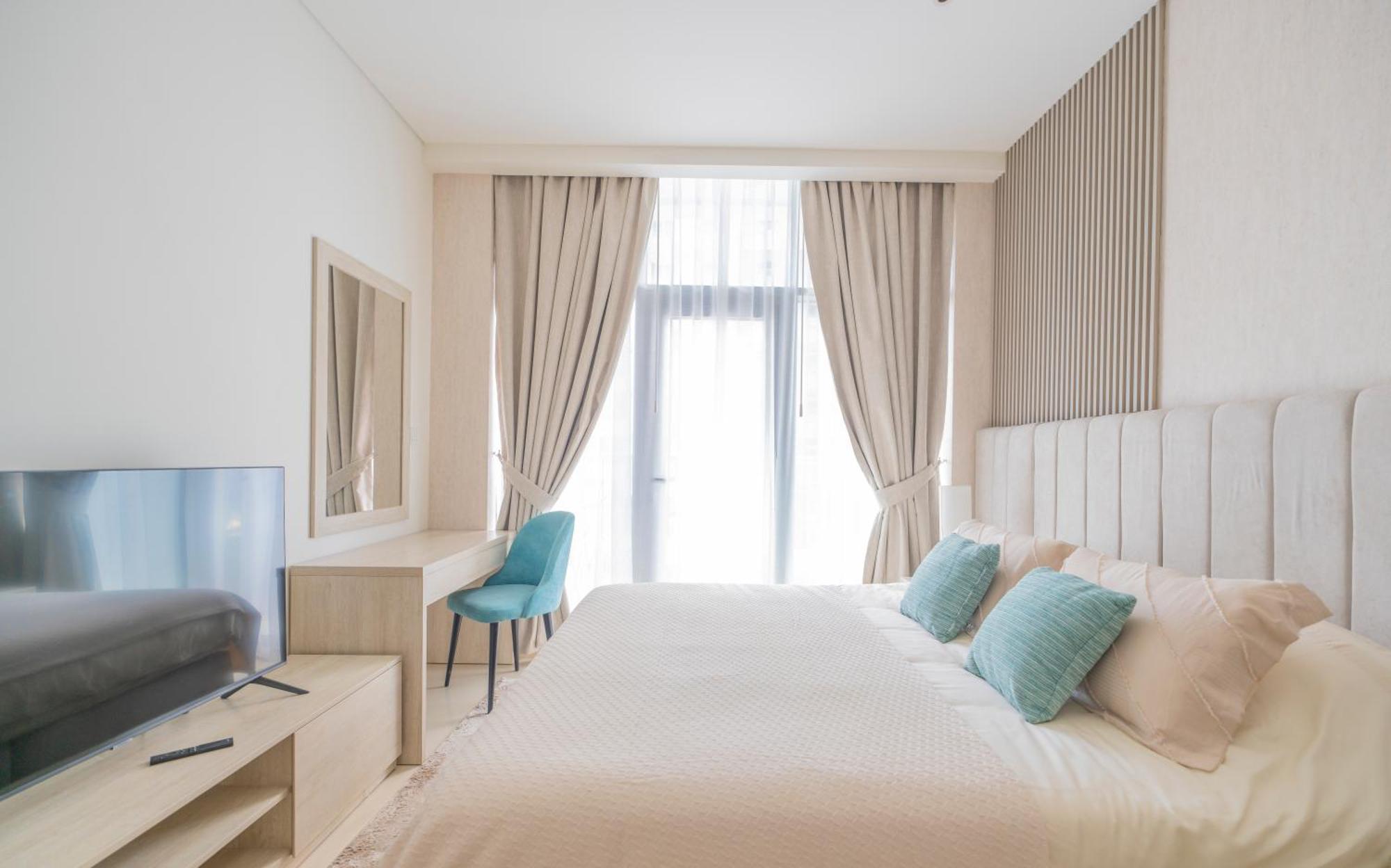 Studio With Pool And Private Beach Access On Palm Jumeirah ดูไบ ภายนอก รูปภาพ