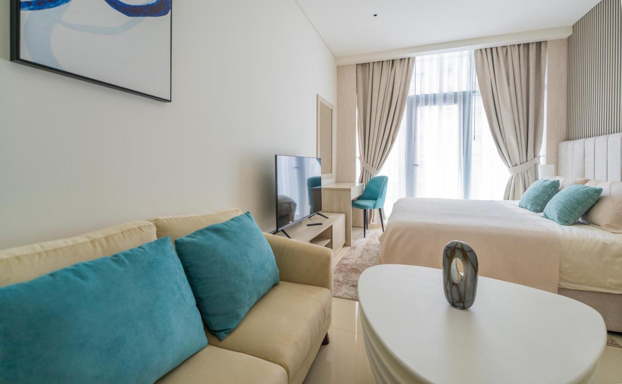Studio With Pool And Private Beach Access On Palm Jumeirah ดูไบ ภายนอก รูปภาพ